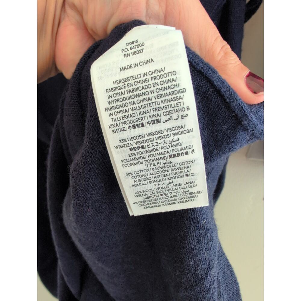 Boden Gemma Henley Knit Sweater Dress in Navy size 12L - Picture 4 of 5